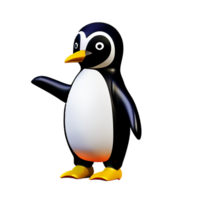 pinguino 3d interpretazione icona illustrazione png