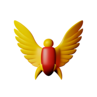 wings 3d rendering icon illustration png