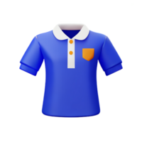 polo shirt 3d rendering icon illustration png