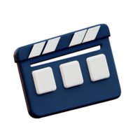 film 3d rendering icon illustration png