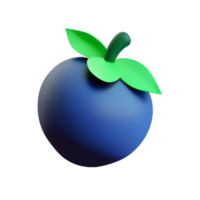 blueberry 3d rendering icon illustration png