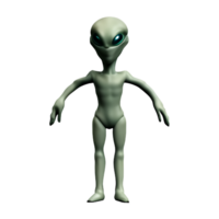 extraterrestre 3d le rendu icône illustration png