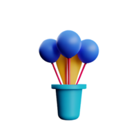 bouquet 3d rendering icon illustration png