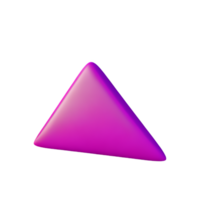 triangle 3d rendering icon illustration png