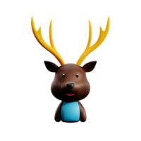 cerf 3d le rendu icône illustration png