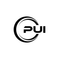 PUI Letter Logo Design, Inspiration for a Unique Identity. Modern Elegance and Creative Design. Watermark Your Success with the Striking this Logo. vector