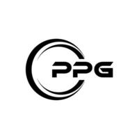 ppg letra logo diseño, inspiración para un único identidad. moderno elegancia y creativo diseño. filigrana tu éxito con el sorprendentes esta logo. vector