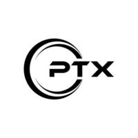 ptx letra logo diseño, inspiración para un único identidad. moderno elegancia y creativo diseño. filigrana tu éxito con el sorprendentes esta logo. vector