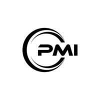 pmi letra logo diseño, inspiración para un único identidad. moderno elegancia y creativo diseño. filigrana tu éxito con el sorprendentes esta logo. vector