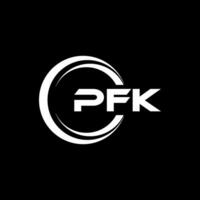 pfk letra logo diseño, inspiración para un único identidad. moderno elegancia y creativo diseño. filigrana tu éxito con el sorprendentes esta logo. vector