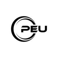 PEU Letter Logo Design, Inspiration for a Unique Identity. Modern Elegance and Creative Design. Watermark Your Success with the Striking this Logo. vector