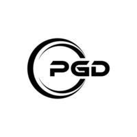 PGD Letter Logo Design, Inspiration for a Unique Identity. Modern Elegance and Creative Design. Watermark Your Success with the Striking this Logo. vector