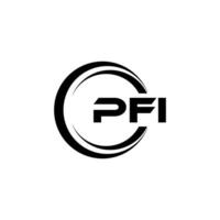 PFI Letter Logo Design, Inspiration for a Unique Identity. Modern Elegance and Creative Design. Watermark Your Success with the Striking this Logo. vector