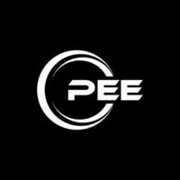 PEE Letter Logo Design, Inspiration for a Unique Identity. Modern Elegance and Creative Design. Watermark Your Success with the Striking this Logo. vector