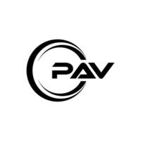 PAV Letter Logo Design, Inspiration for a Unique Identity. Modern Elegance and Creative Design. Watermark Your Success with the Striking this Logo. vector