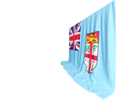 fijiano bandera cortina en 3d representación fiyi natural belleza png