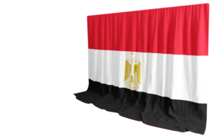 Egyptian Flag Curtain in 3D Rendering Egypt's Timeless Legacy png