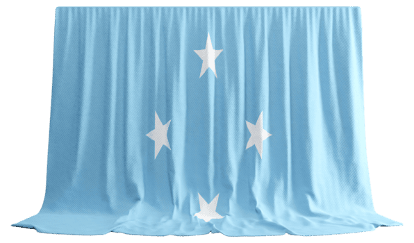 Micronesian Flag Curtain in 3D Rendering Embracing Micronesian Unity png