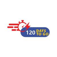 120 Days to go vector