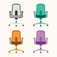 Office chair in different colors vector