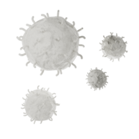 bianca sangue cellula 3d realistico icona analisi. leucociti medico illustrazione trasparente png