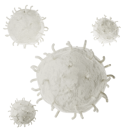 White blood cell 3d realistic icon analysis. Leukocytes medical illustration transparent png