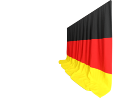 German Flag Curtain in 3D Rendering Germany's Resilient Spirit png