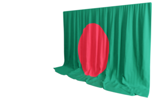 3D rendered flag of Bangladesh png