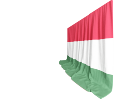 Hungarian Flag Curtain in 3D Rendering Hungary's Rich Heritage png