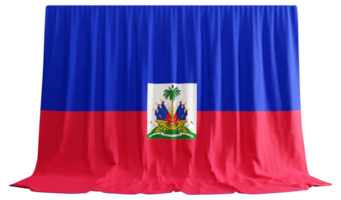 haitianisch Flagge Vorhang im 3d Rendern feiern Haitis Elastizität png