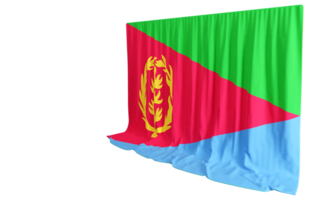 eritreo bandera cortina en 3d representación eritrea Rico historia png