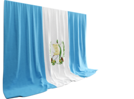 guatemalteco bandera cortina en 3d representación celebrando guatemala Rico patrimonio png