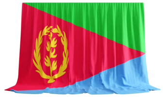 eritreo bandera cortina en 3d representación eritrea Rico historia png