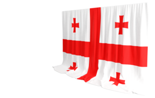 georgiano bandera cortina en 3d representación celebrando de georgia Rico patrimonio png