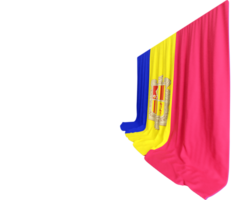 3D render flag of Andorra png