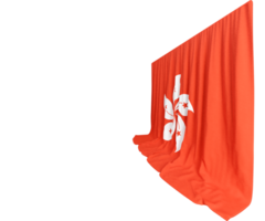 Cantonese Flag Curtain in 3D Rendering Reflecting Hong Kong's Spirit png