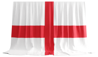 English Flag Curtain in 3D Rendering Celebrating English Heritage png