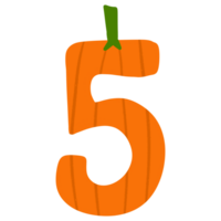 Halloween Pumpkin Number png