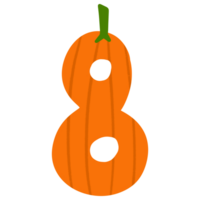 Halloween Pumpkin Number png