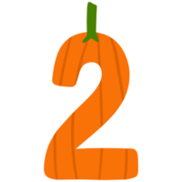 Halloween Pumpkin Number png