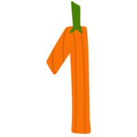 Halloween Pumpkin Number png