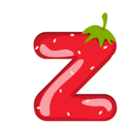 alphabet z fraise style png