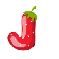 alphabet j fraise style png