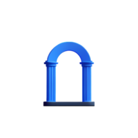 arch 3d rendering icon illustration png