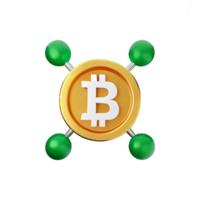 bitcoin 3d le rendu icône illustration png