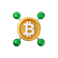 bitcoin 3d rendering icon illustration png