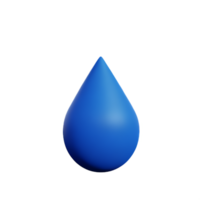 water laten vallen 3d renderen icoon illustratie png