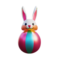 Pâques lapin 3d le rendu icône illustration png
