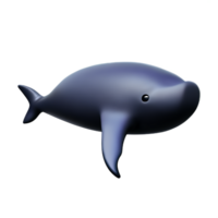 ballena 3d representación icono ilustración png