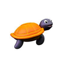 tartaruga 3d Renderização ícone ilustração png